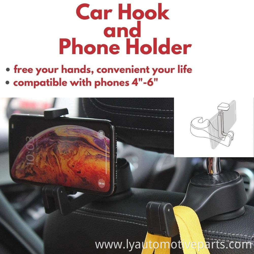 Car Seat Hook for Car 1 Unit - Back Seat Organizer Hanger Storage Hook Cellphone Holder